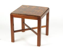Inlaid Parcheesi Board Mounted as a Side Table, 19th Century