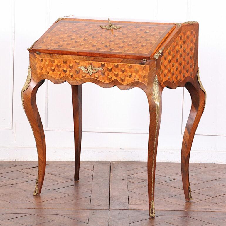 Inlaid Parquetry Desk or Writing Table For Sale 1