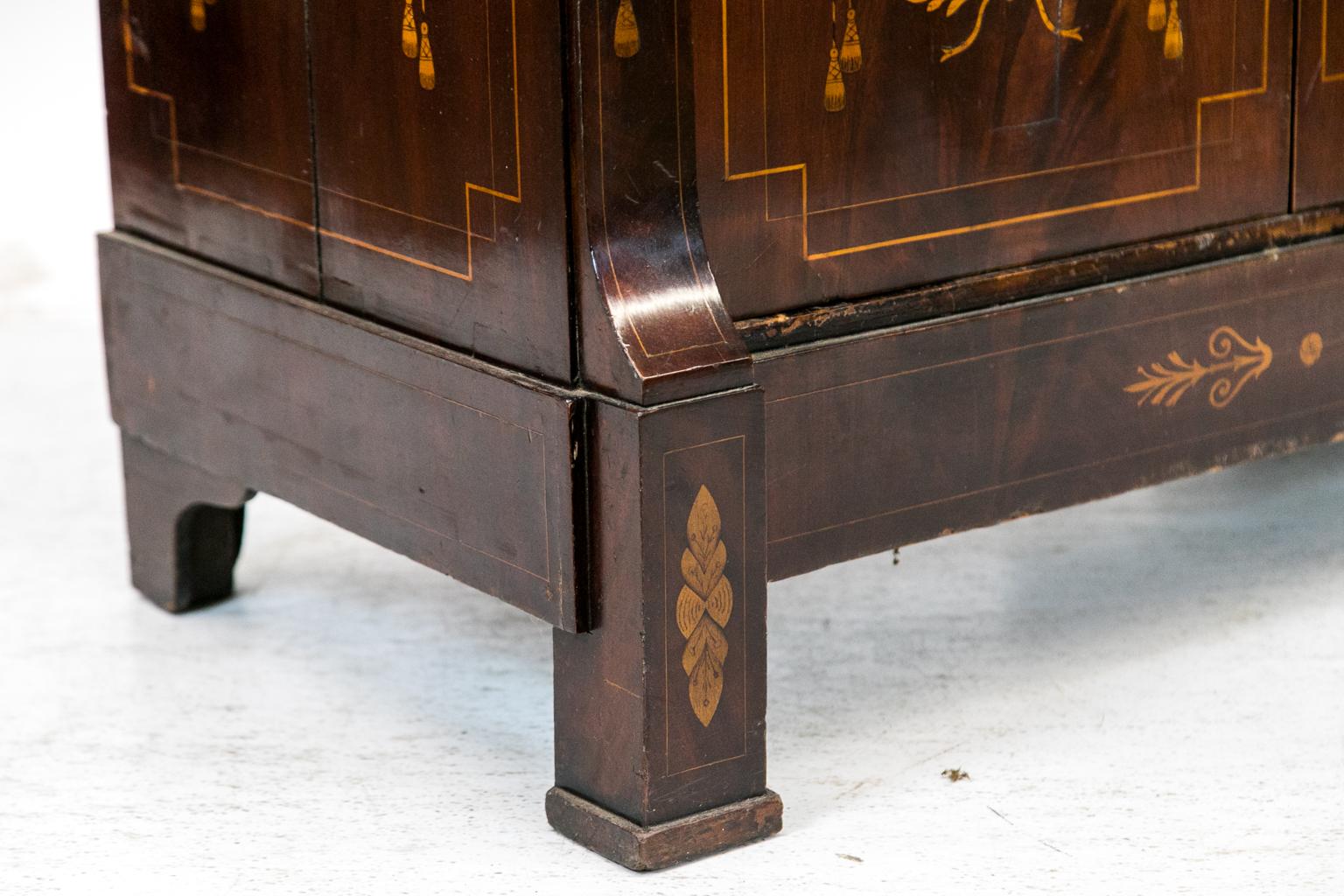 Inlaid Regency Console Cabinet For Sale 5