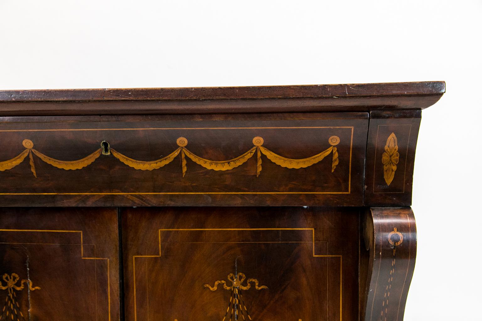 Early 19th Century Inlaid Regency Console Cabinet For Sale