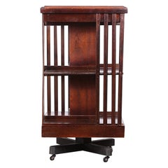 Inlaid Revolving Bookcase