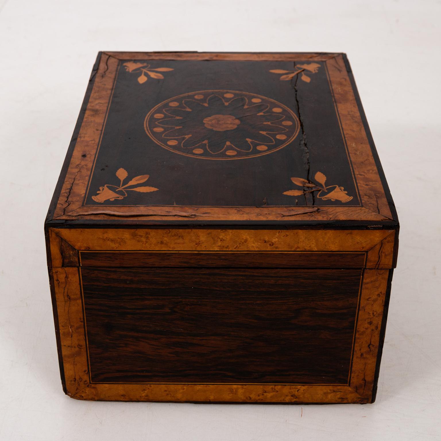 American Inlaid Rosewood Jewelry Box