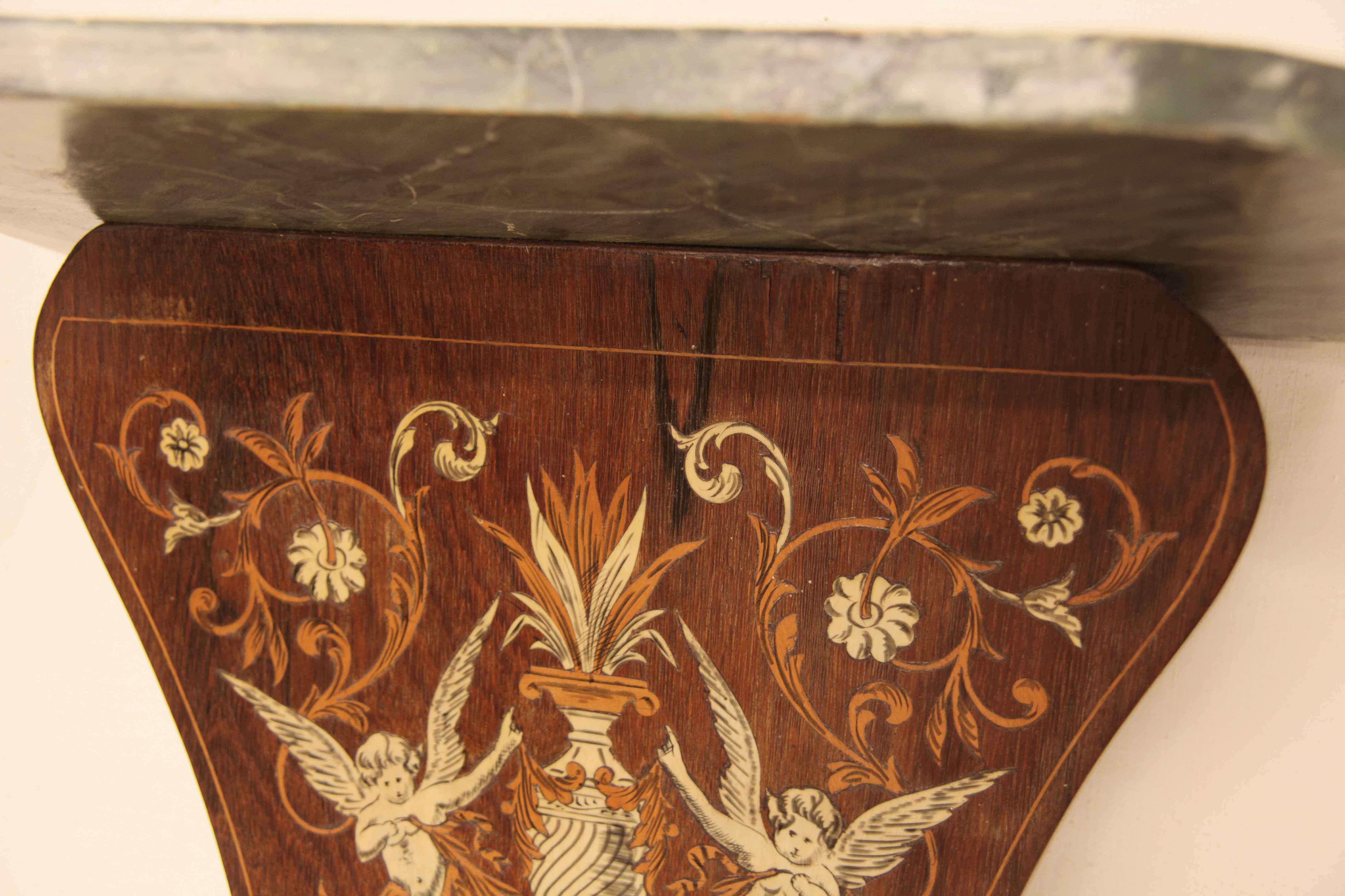 English Inlaid Rosewood Wall Bracket