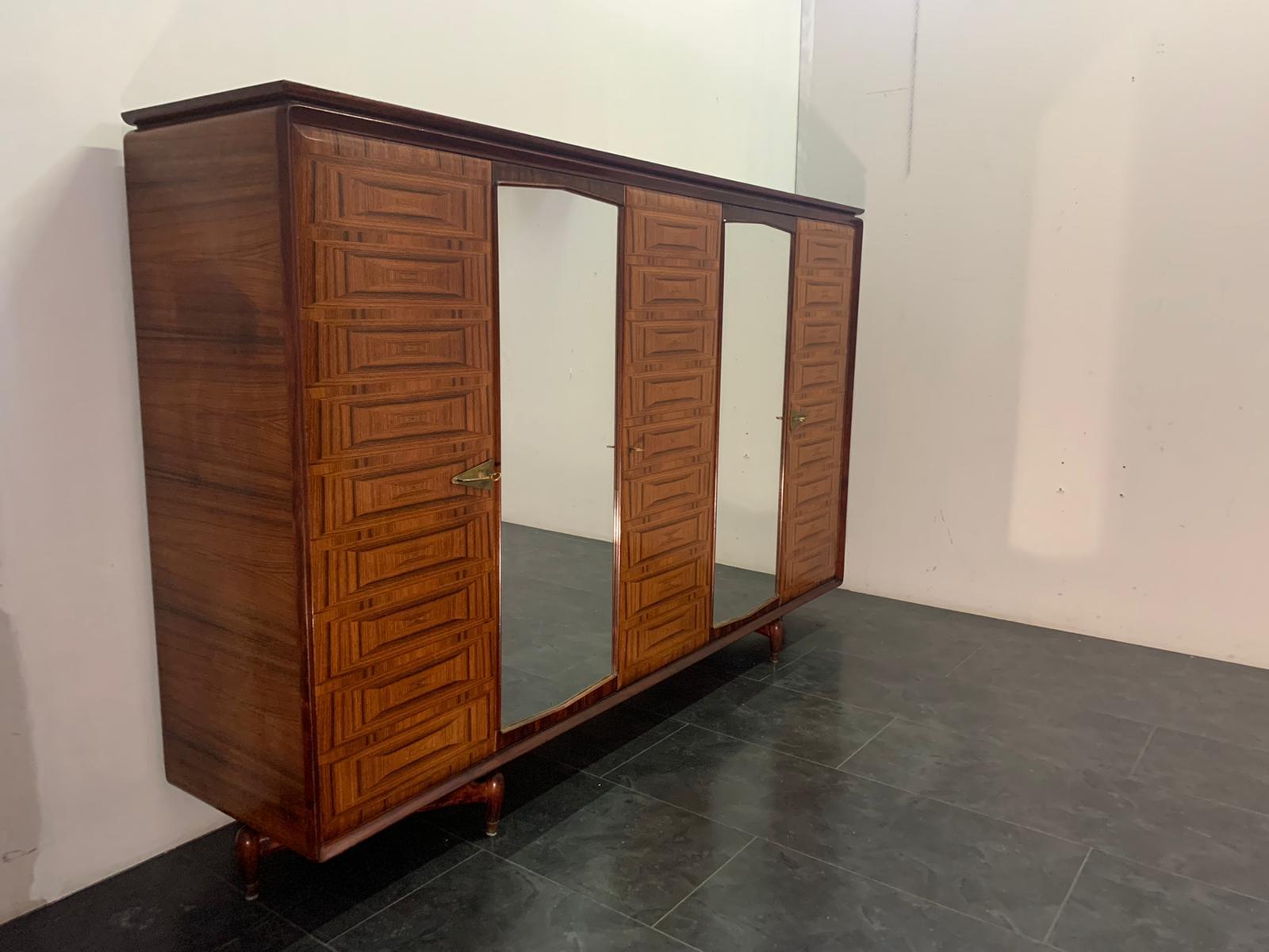 Inlaid Rosewood Wardrobe from Dassi, 1950s For Sale 4