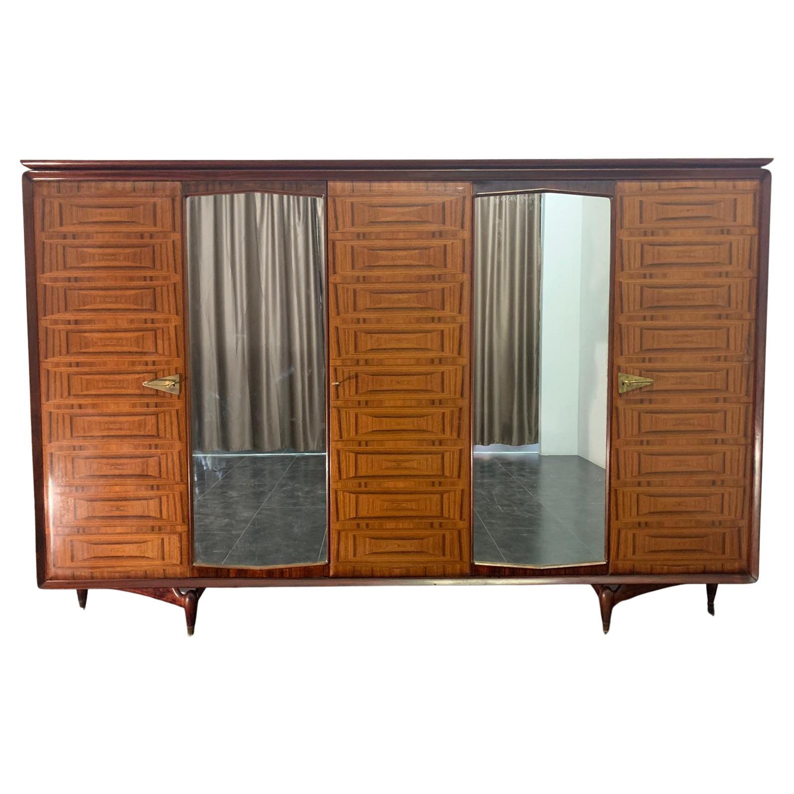 Inlaid Rosewood Wardrobe from Dassi, 1950s For Sale