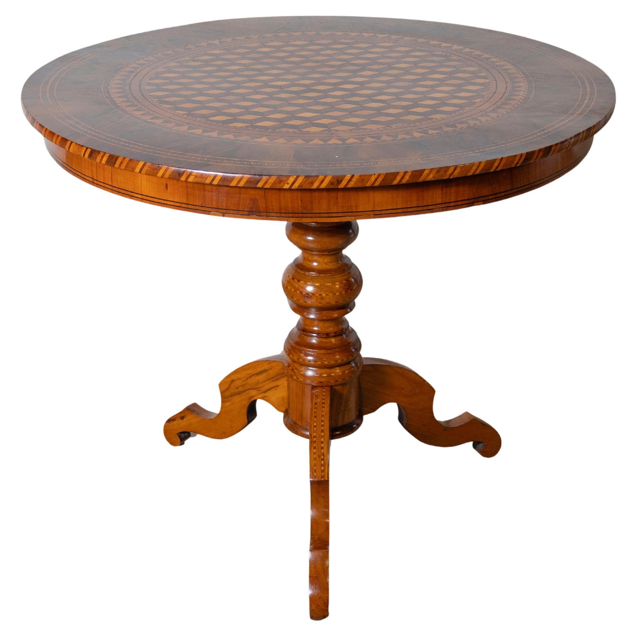 Inlaid Round Table