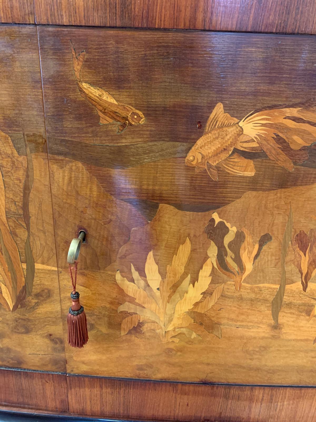 Ensemble de salon en marqueterie par Dassi Mobili Moderni, années 1950, ensemble de 12 pièces en vente 3