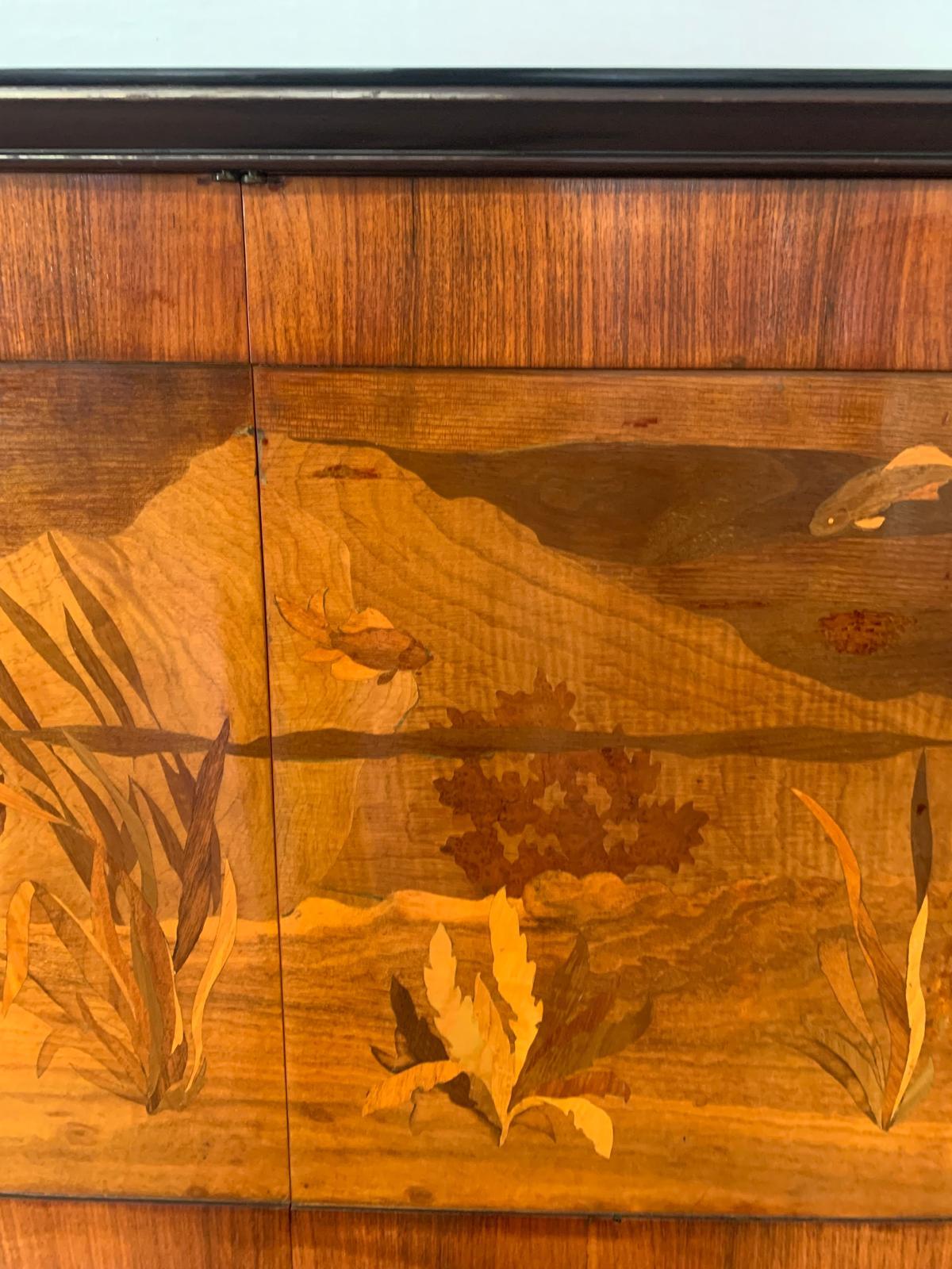 Ensemble de salon en marqueterie par Dassi Mobili Moderni, années 1950, ensemble de 12 pièces en vente 2