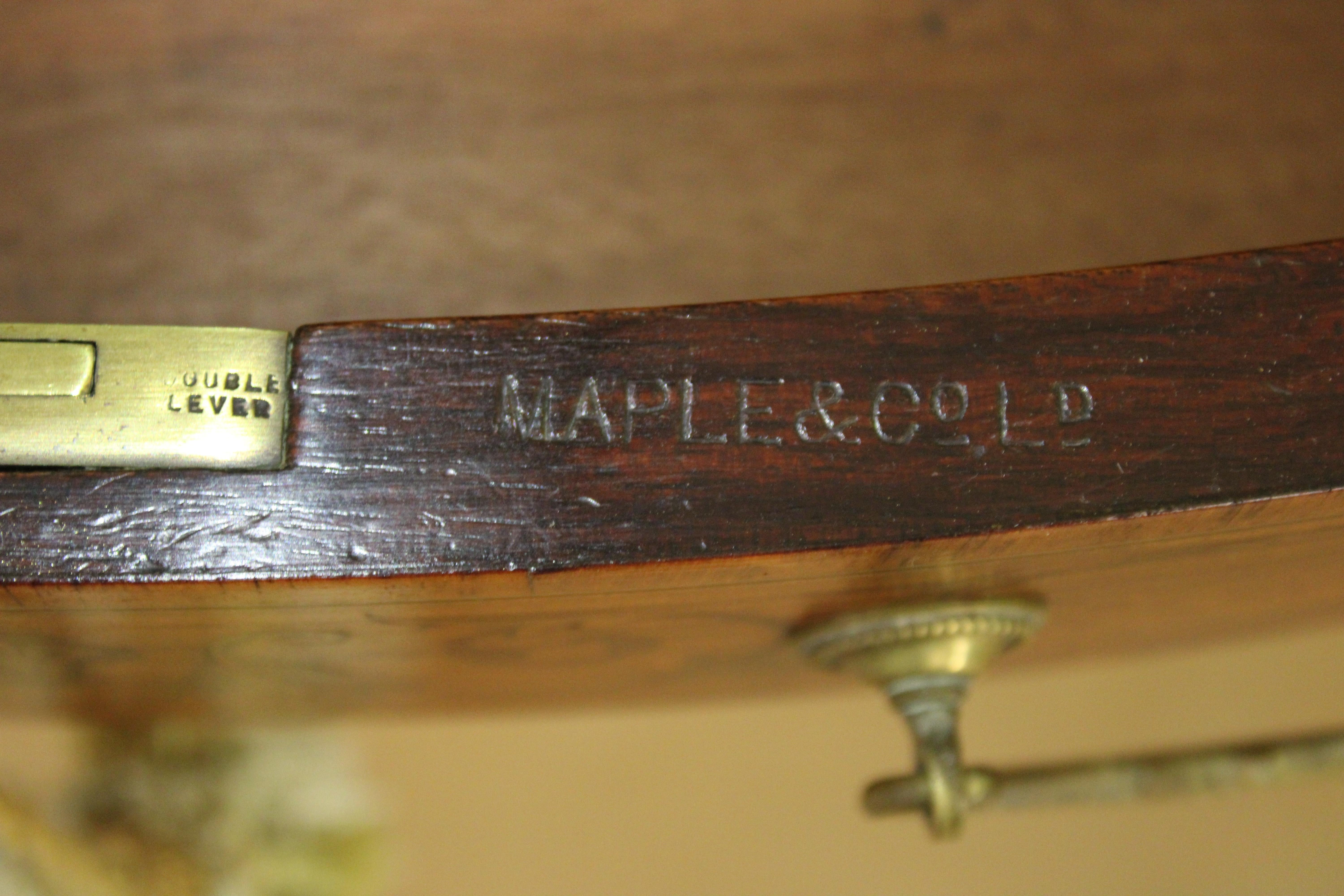 Inlaid Satinwood Writing Table by Maple and Co. 4