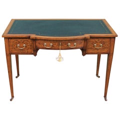 Antique Inlaid Satinwood Writing Table by Maple and Co.