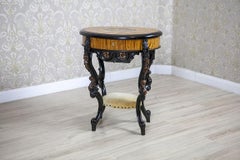 Inlaid Sewing Table of Various Woods from the Late 19th Century