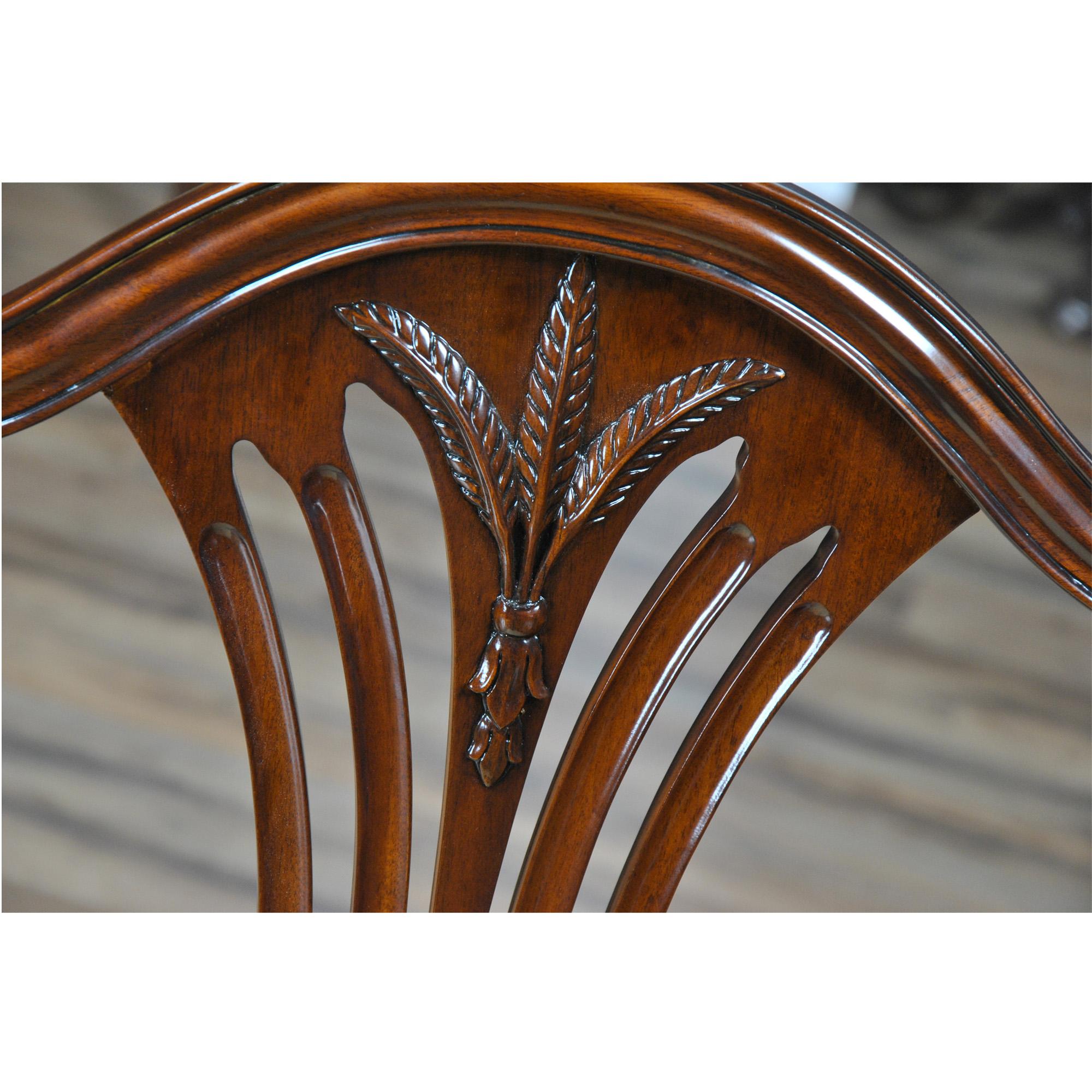 Inlaid Shield Back Chairs, Set of 10 For Sale 5