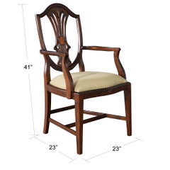 Inlaid Shield Back Chairs, Set of 10