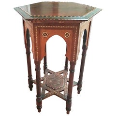 Inlaid Side Table, from Granada, Spain, 19th Century