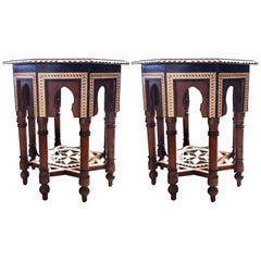 Side Tables, from Granada, Spain, Inslamic Style, 20th Century