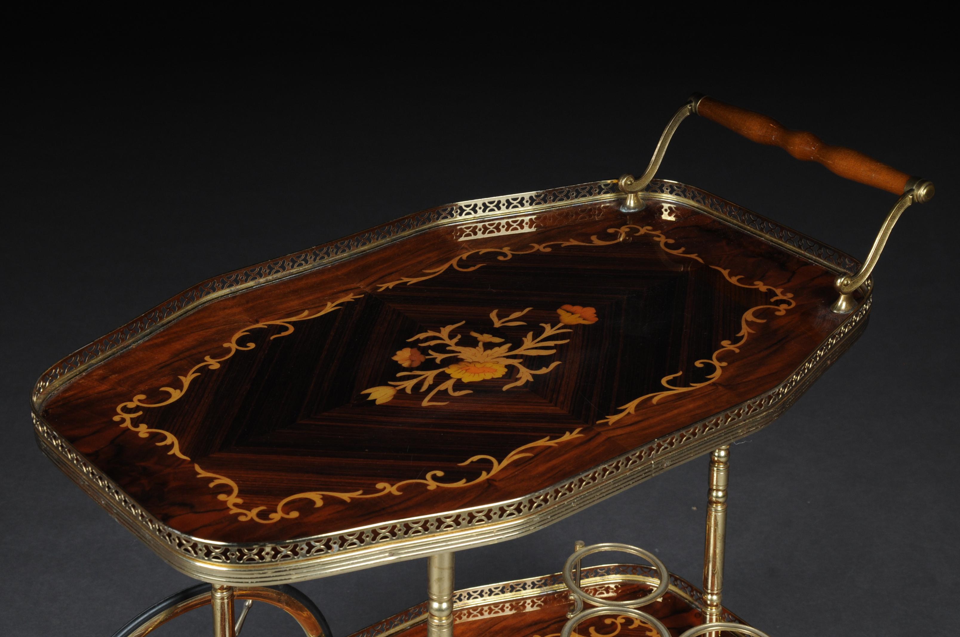 Italian Inlaid Table Bar Table Italy, circa 1960