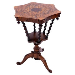 Antique Inlaid table, France, circa 1880. After renovation.