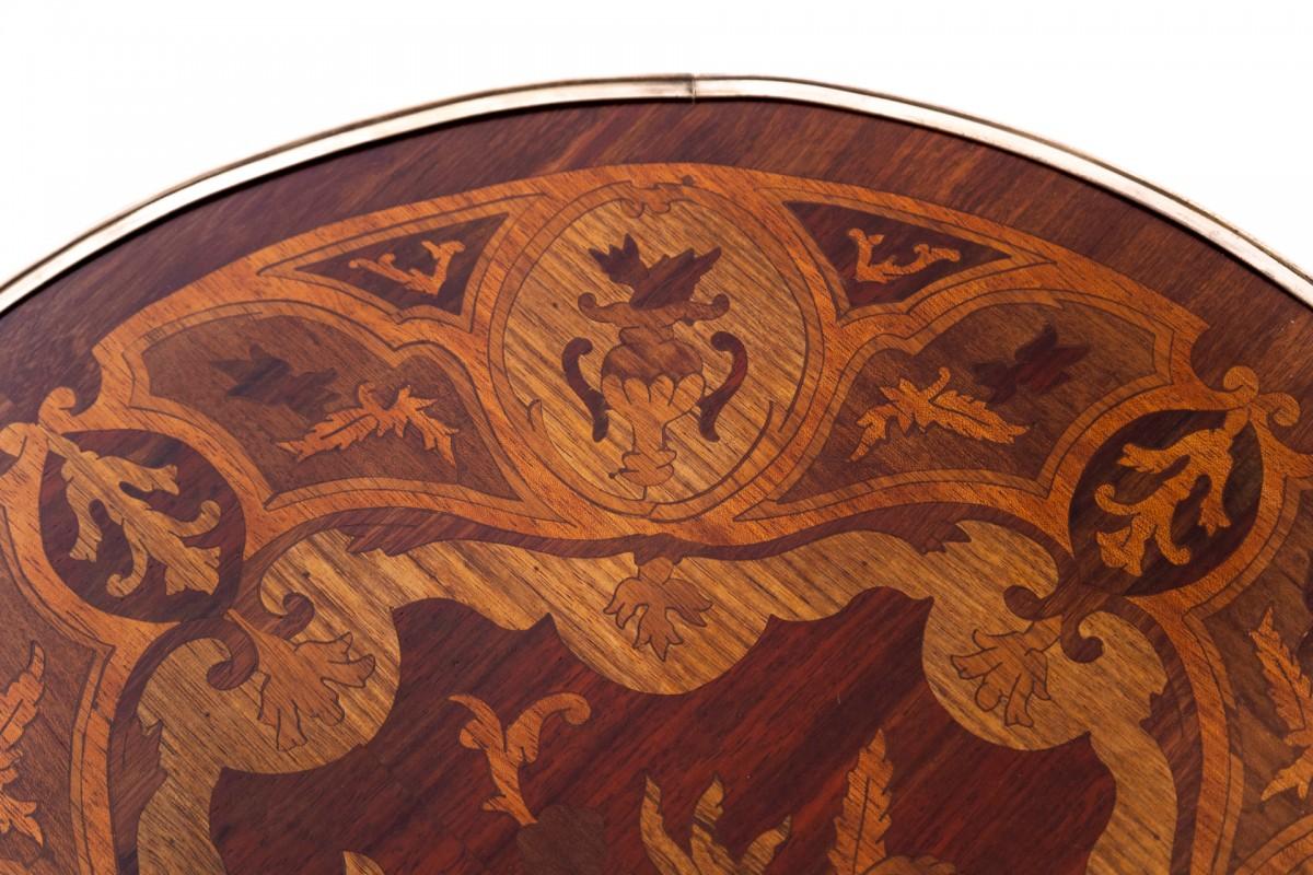 Table incrustée, France, début du 20e siècle Bon état - En vente à Chorzów, PL