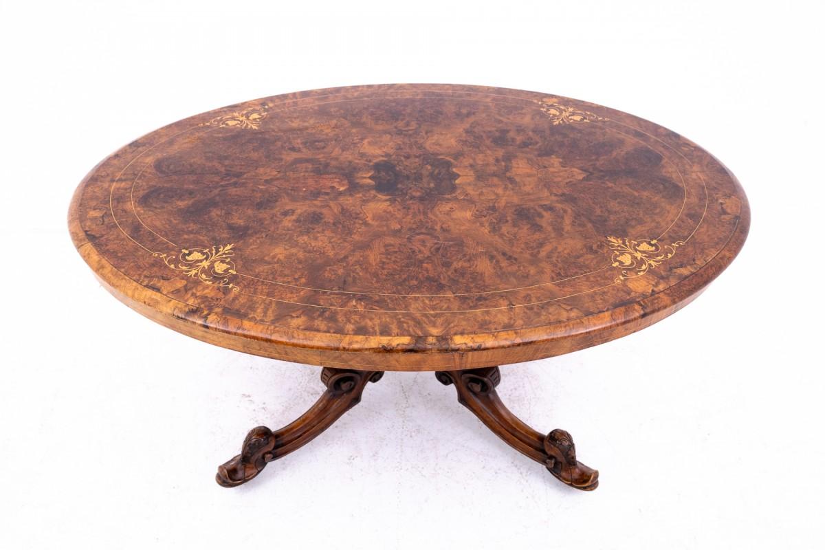 French Inlaid table, Western Europe, late 19th century. For Sale