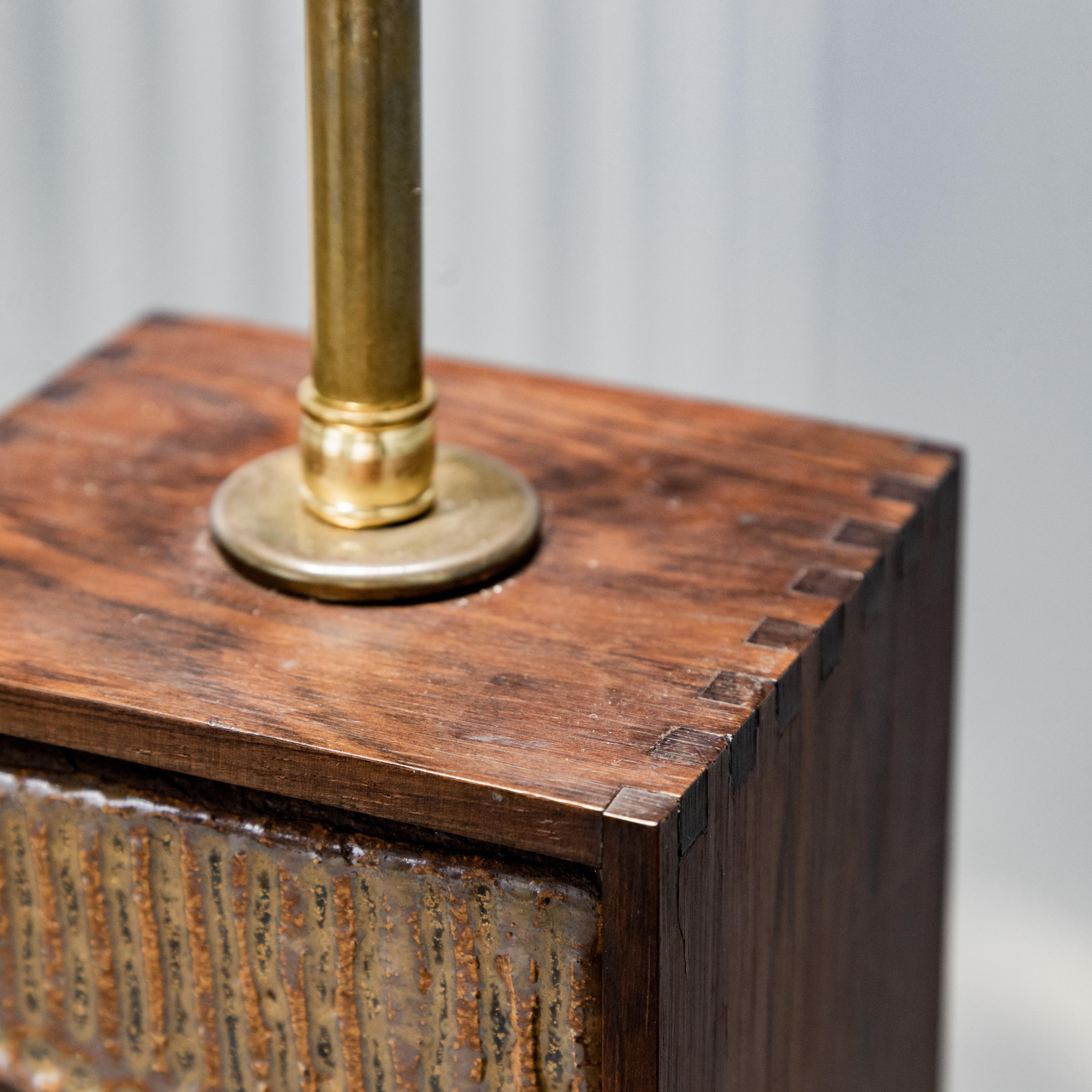 Inlaid Tile Table Lamp For Sale 3