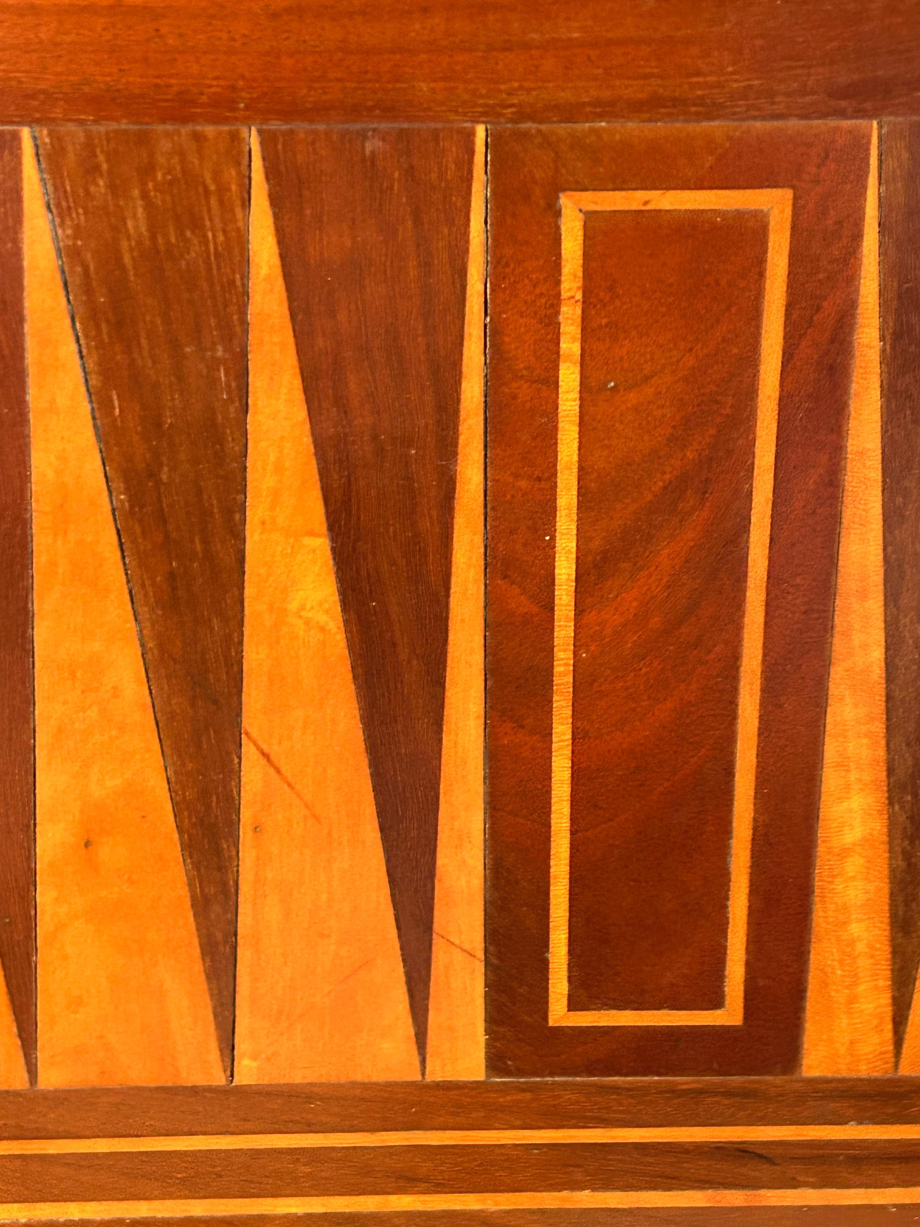 20th Century Inlaid Tilt Top Backgammon Table For Sale