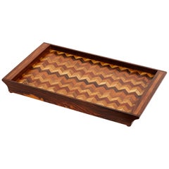 Retro Inlaid Tray with Chevron Pattern by Don Shoemaker for Señal