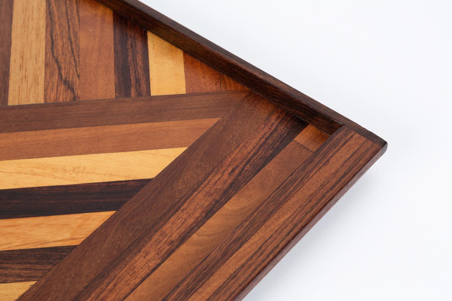 Don Shoemaker for Senal Inlaid Tray with Diamond Pattern 2