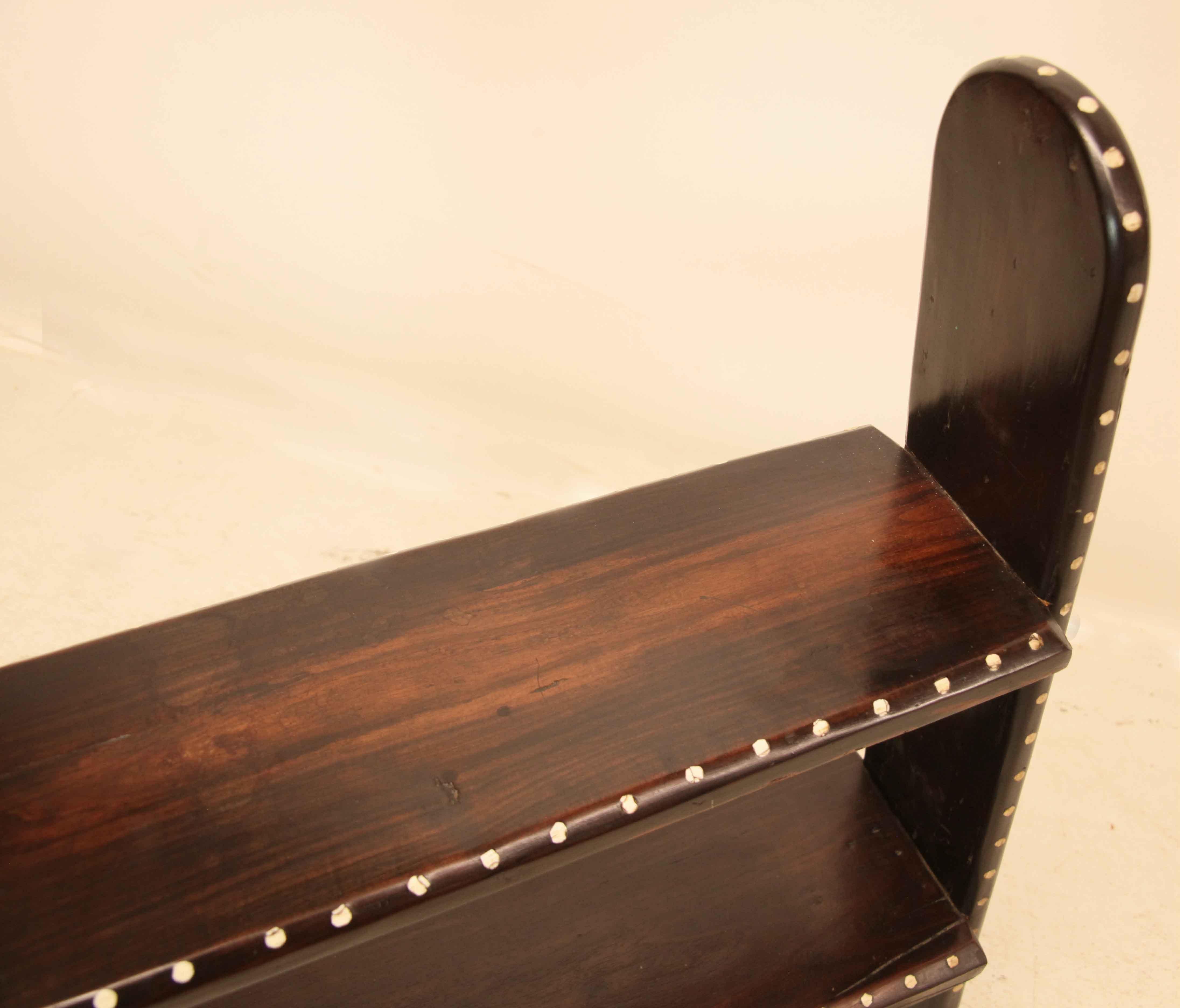 Inlay Inlaid Two Tier Shelf For Sale