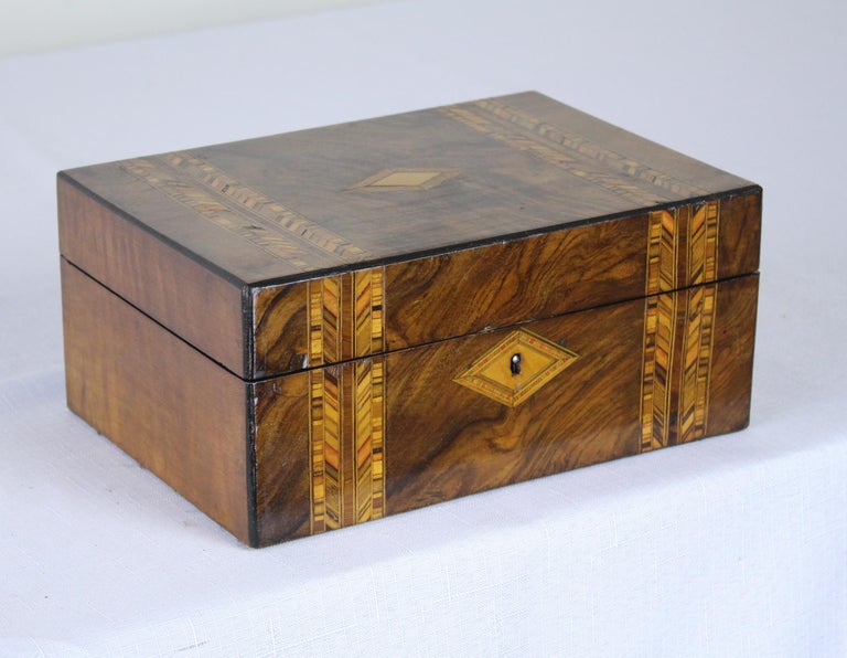 Inlaid Victorian Multi Wood Jewelry Box at 1stDibs