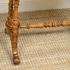 Inlaid Walnut Antique Victorian Side Table
