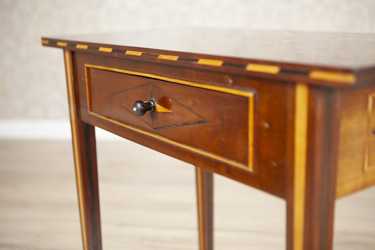 Inlaid Walnut Side Table, Late 19th Century For Sale 6