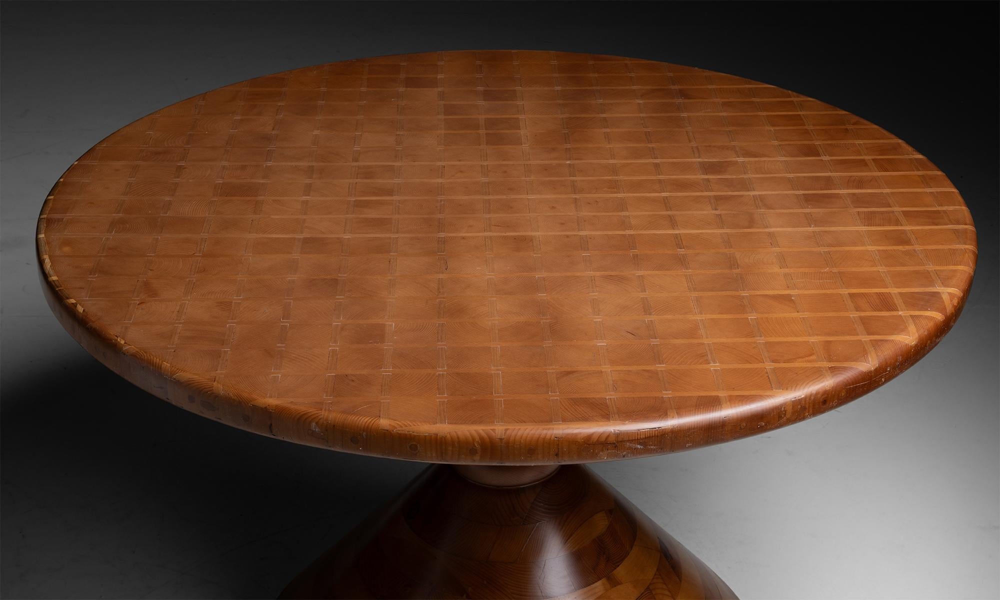 Italian Inlay Dining / Center Table circa 1960 For Sale