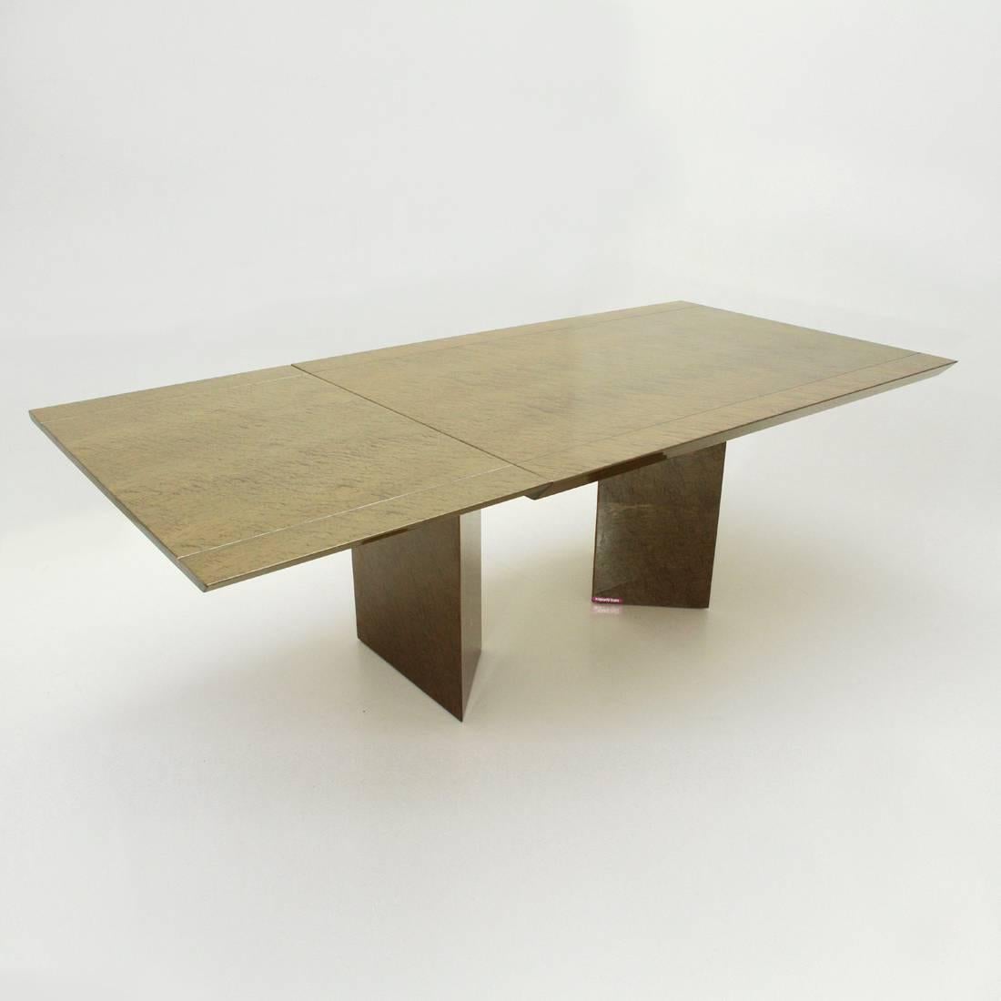 Late 20th Century Inlay Extendable Table by Giovanni Offredi for Saporiti, 1980s