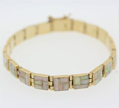 Inlay Opal Gold Bracelet