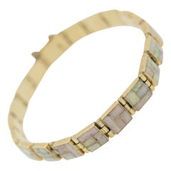 Inlay Opal Gold Bracelet