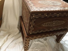 Inlay Teak Chest on Stand, Early 1900s