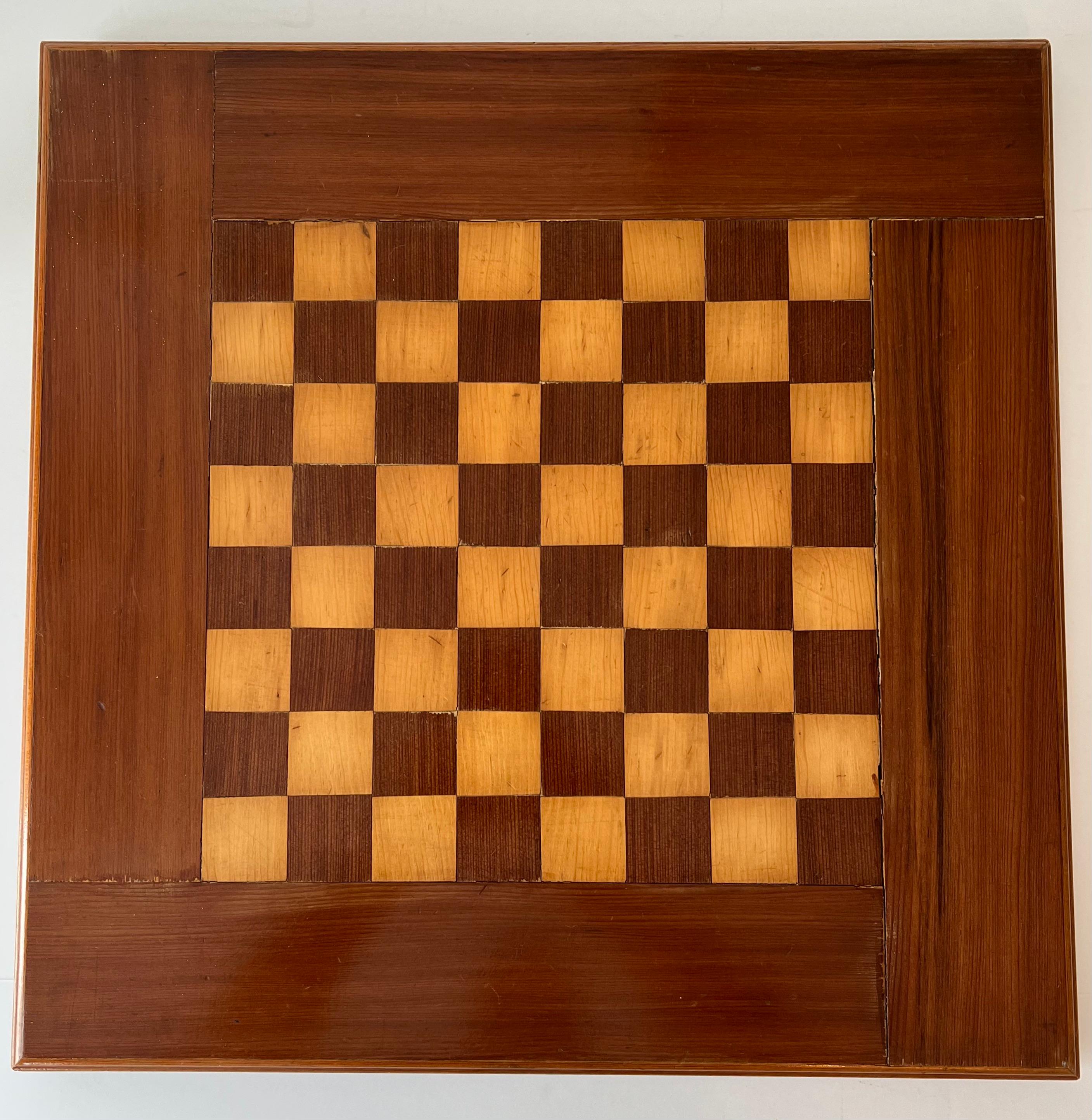 wooden checker board