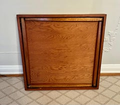 Table de jeu pliante en marqueterie de bois