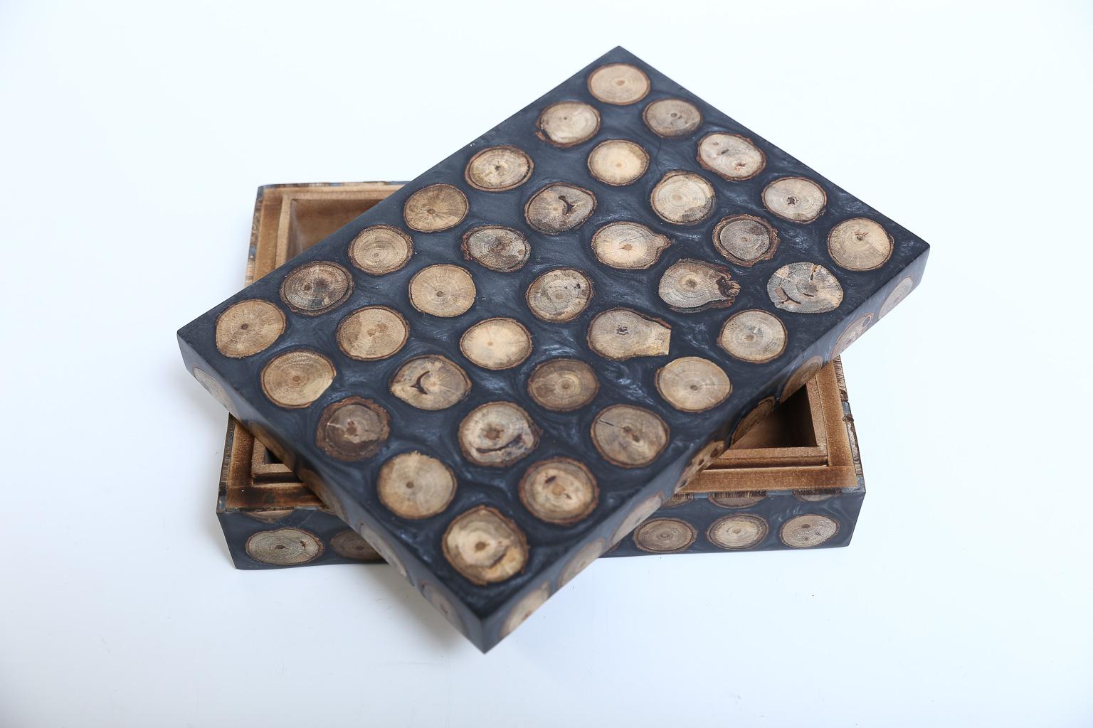Inlay Wooden Box In New Condition For Sale In Houston, TX
