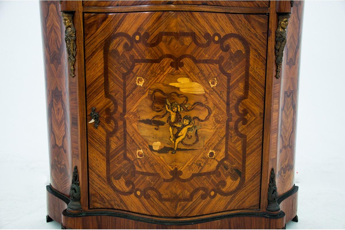 Inlayed Cabinet Commode, Italy, 1860s In Good Condition In Chorzów, PL