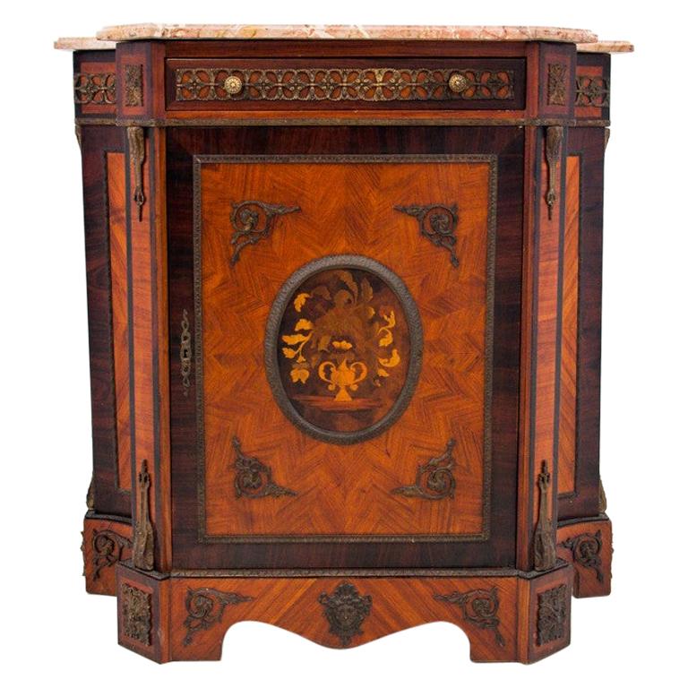 Inlayed Cabinet Commode, Italy, 1860s For Sale