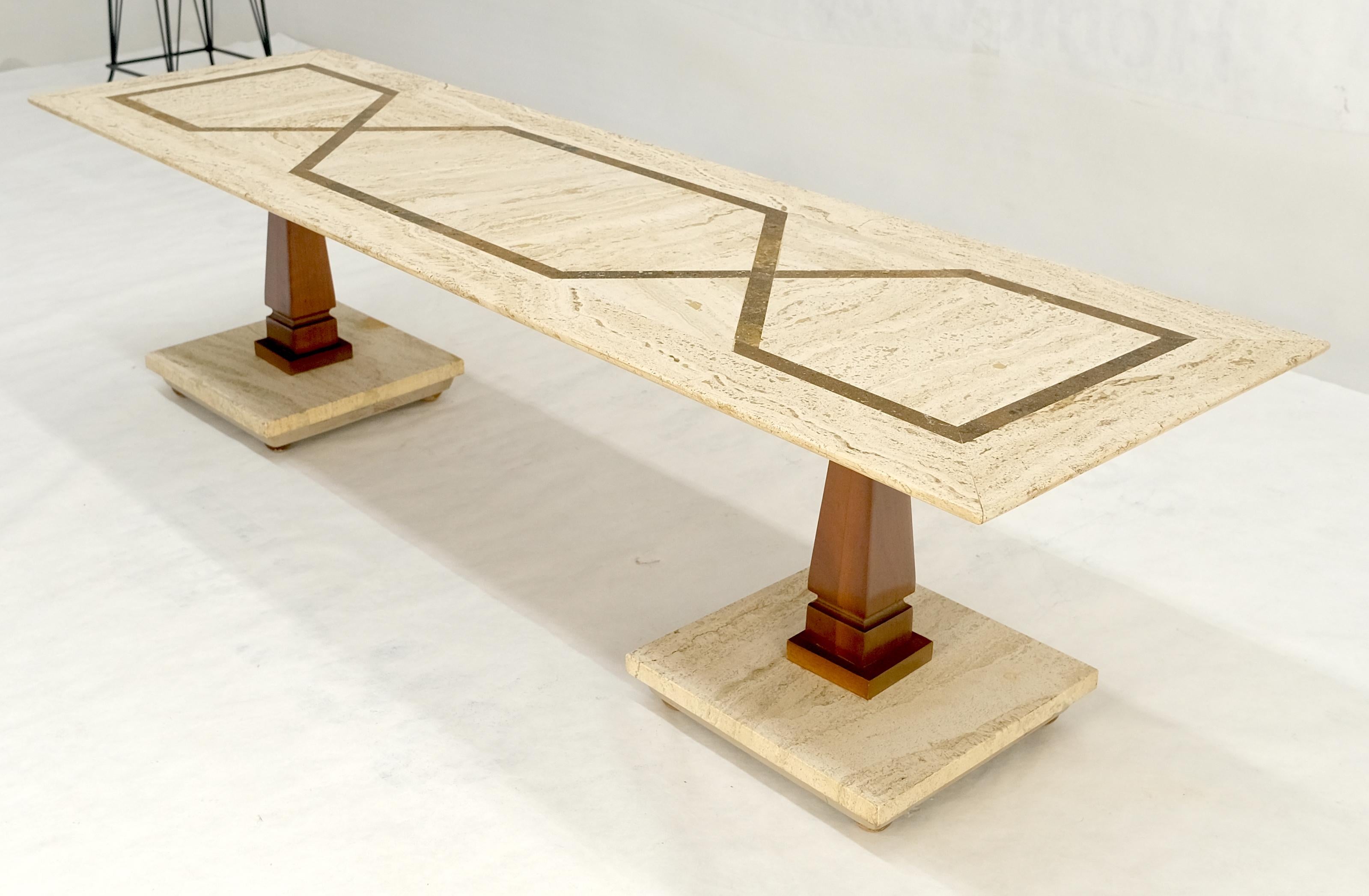 Table basse en travertin incrusté 18x60