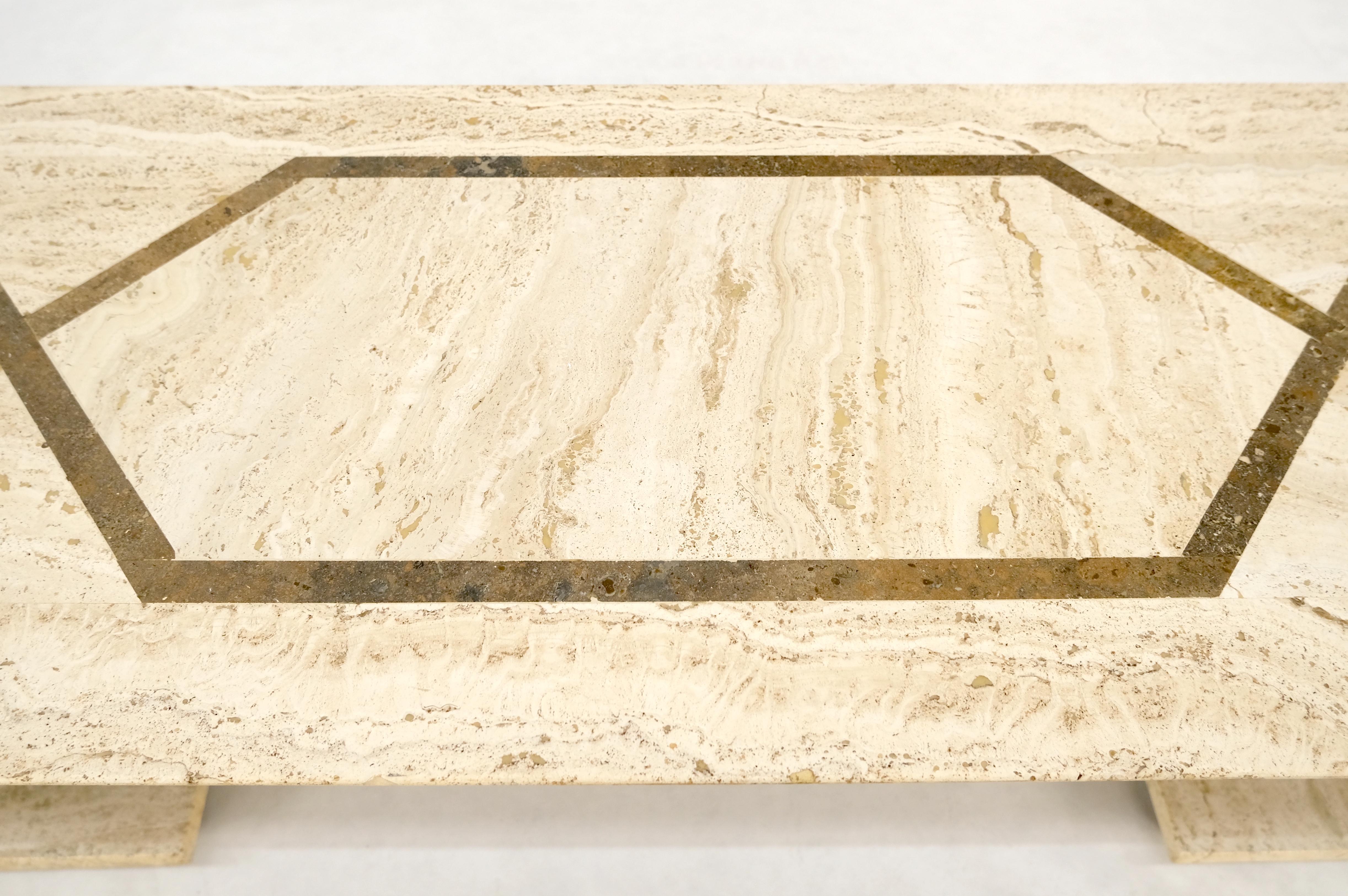 Table basse en travertin incrusté 18x60