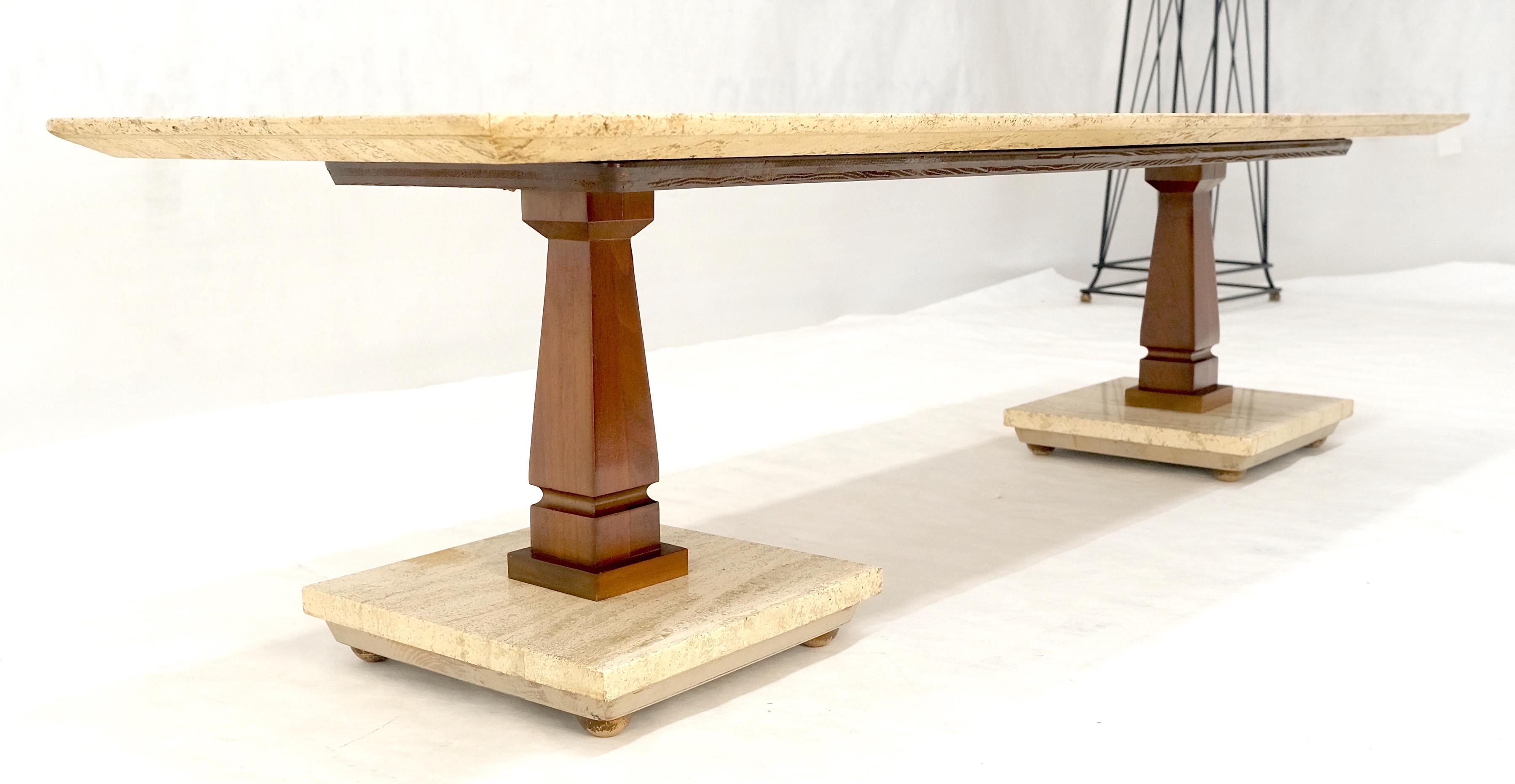 Travertin Table basse en travertin incrusté 18x60