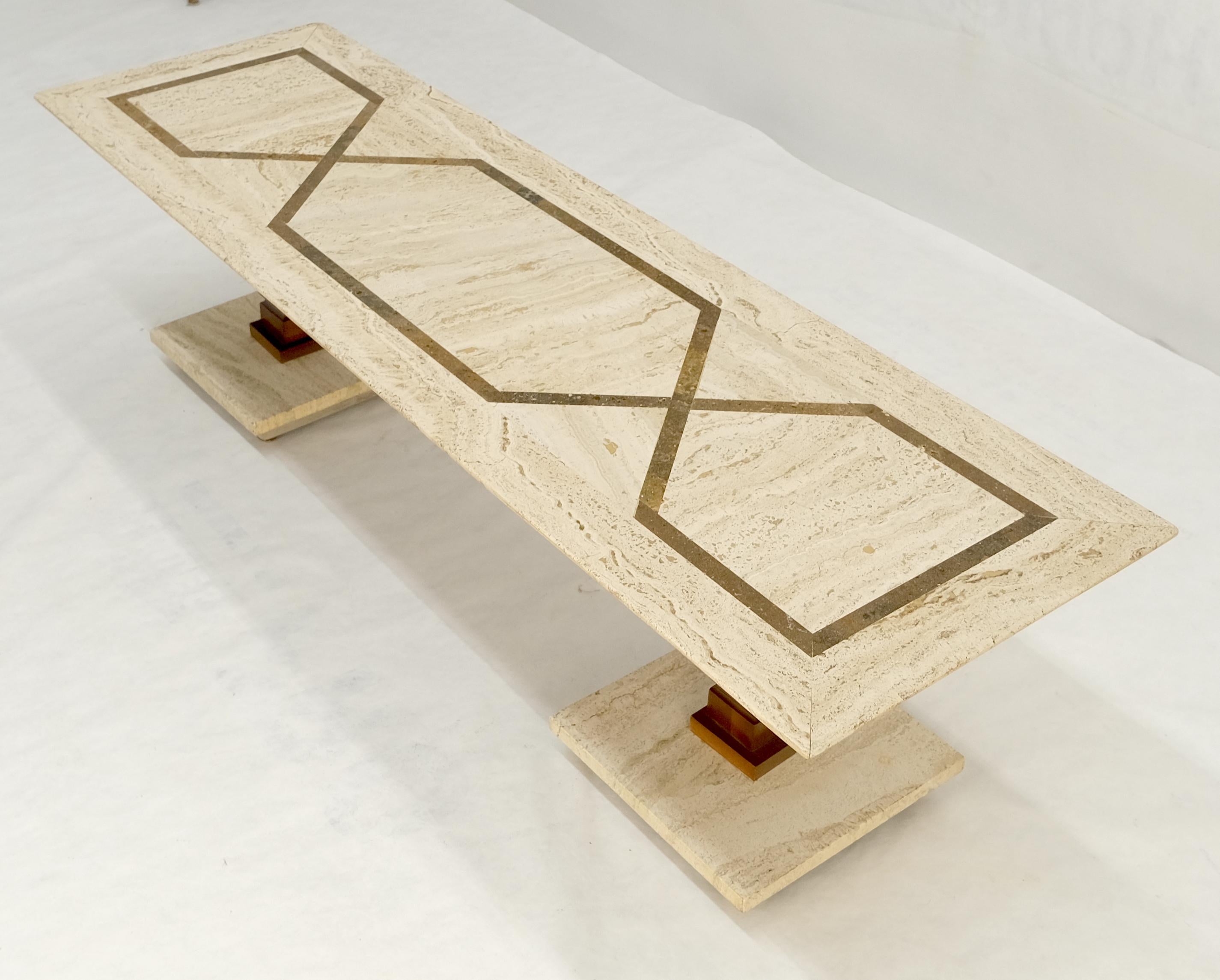 Table basse en travertin incrusté 18x60