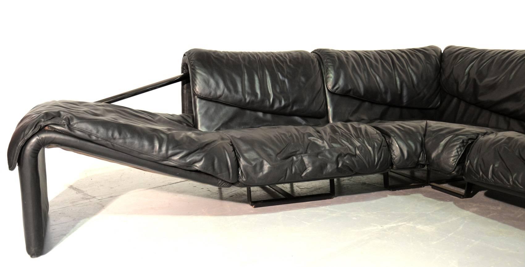 Late 20th Century Inmotion Leather Corner Sofa by De Sede of Switzerland, 1970s For Sale