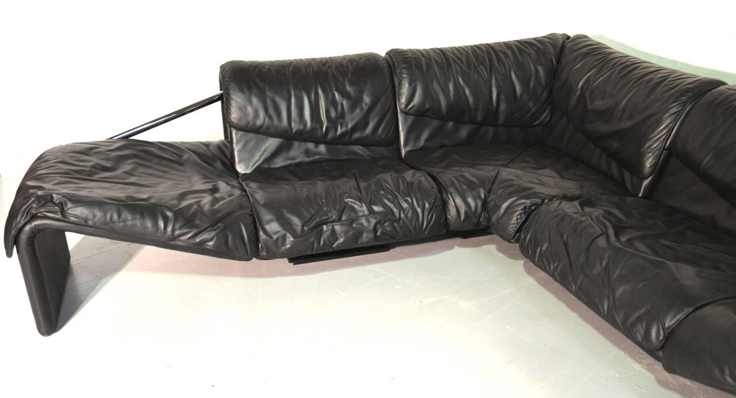 Inmotion Leather Corner Sofa by De Sede of Switzerland, 1970s For Sale 1