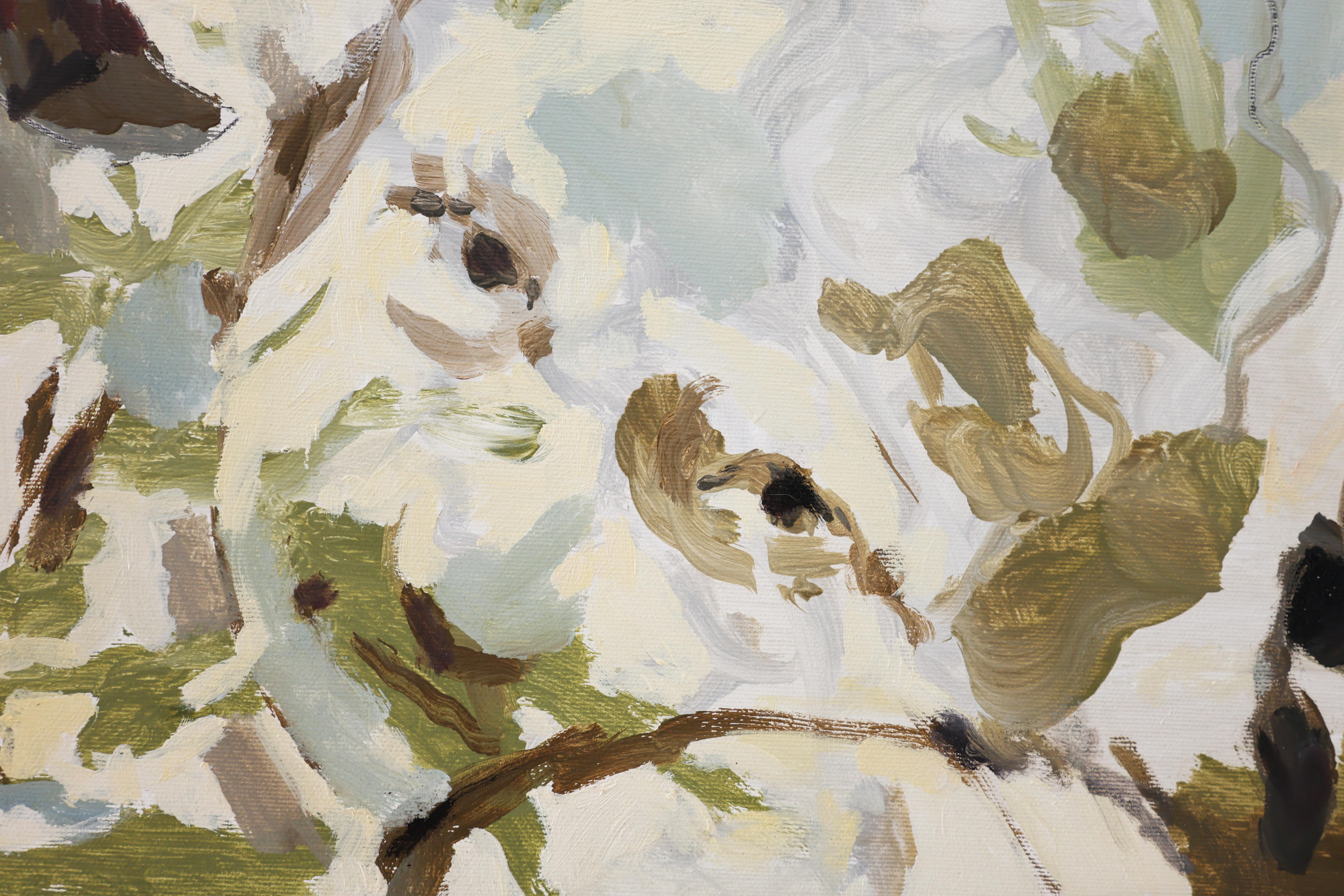 Kind in der Natur, Abstrakt Gerahmt Modern Expressionist Familie Kunst, 