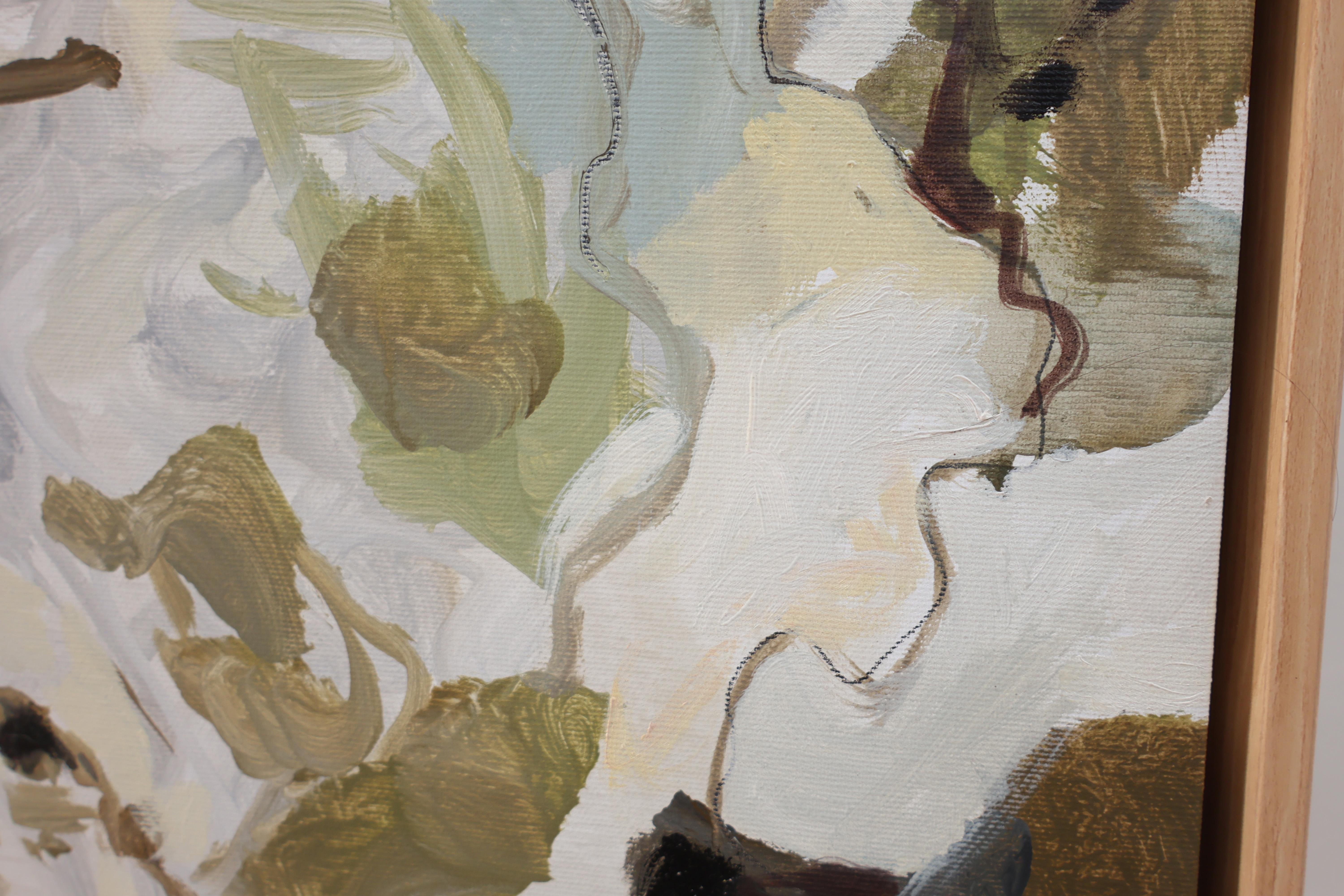 Kind in der Natur, Abstrakt Gerahmt Modern Expressionist Familie Kunst, 