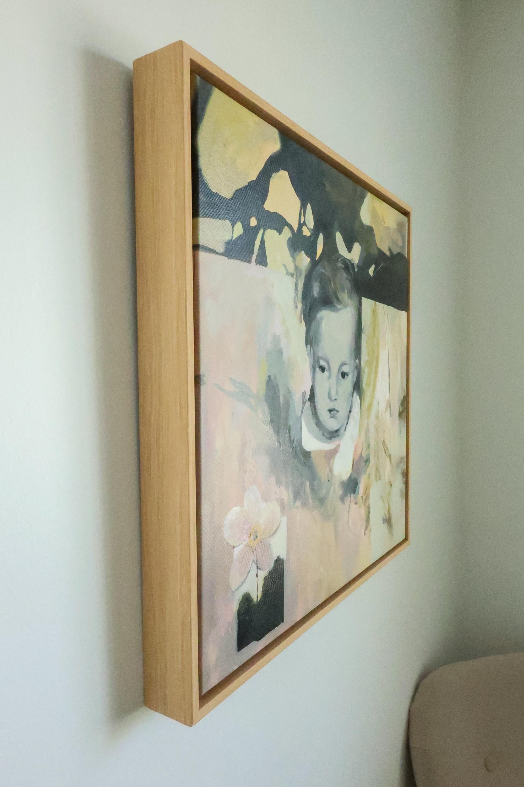 Emotion #5 (Grau), Portrait Painting, von Inna Kharchuk